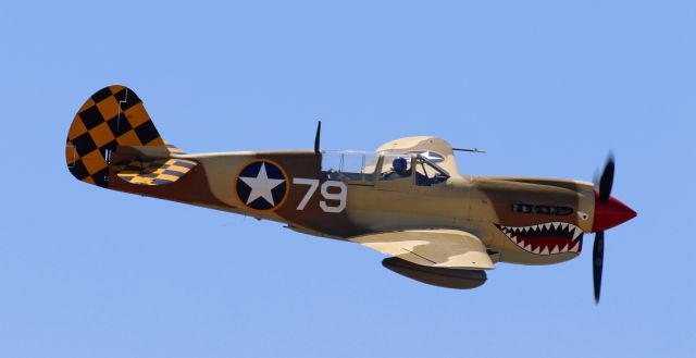 CURTISS Warhawk (N85104) - A Curtiss P-40N Kittyhawk / Warhawk (N85104 / NL85104 ... ex 42-105192 ... ex RCAF 858) makes a low pass during the Wings Over Solano 2022 Open House and Airshow at Travis AFB (KSUU).