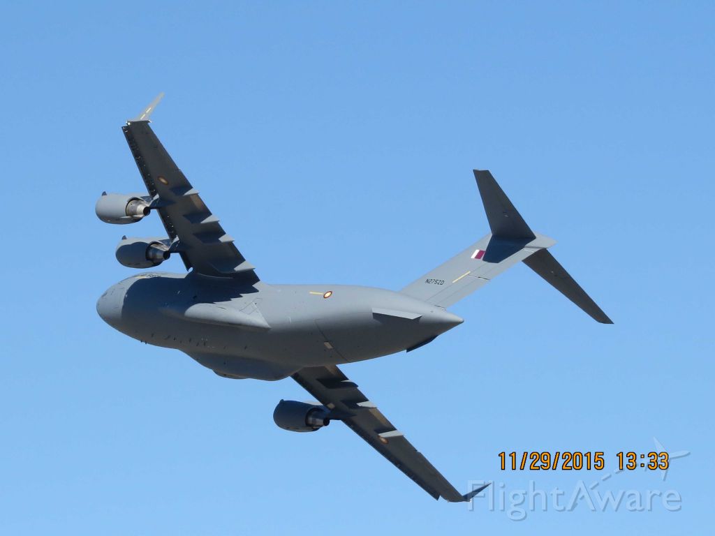 — — - Last Production C-17A leaves Long Beach.