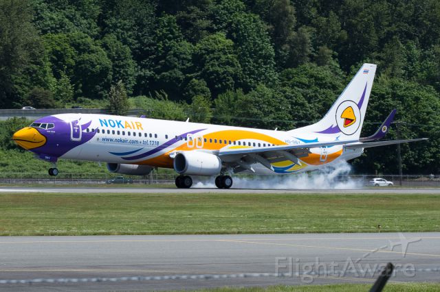 Boeing 737-700 (HS-DBY) - Brand new Nok Air 737 touching down at Boeing Field. 