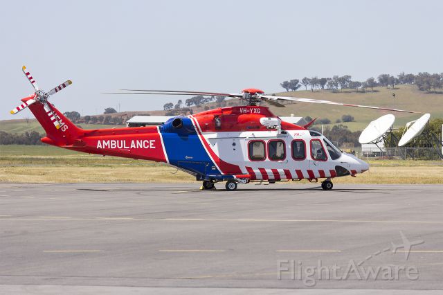 BELL-AGUSTA AB-139 (VH-YXG) - Australian Helicopters (VH-YXG) AugustaWestland AW139 at Wagga Wagga Airport.