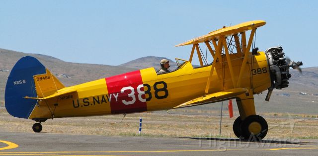 Boeing PT-17 Kaydet (N2388) - Taxiing to the west apron after landing on 24.