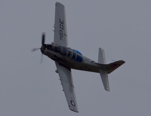 N65164 — - Cavanaugh Flight Museums EA-1E Skyraider breaks left during a demo at the Heart of Texas Airshow 2018 in Waco, TX