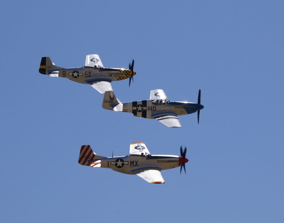 North American P-51 Mustang — - Warbirds passing front and center at Chino,Ca.