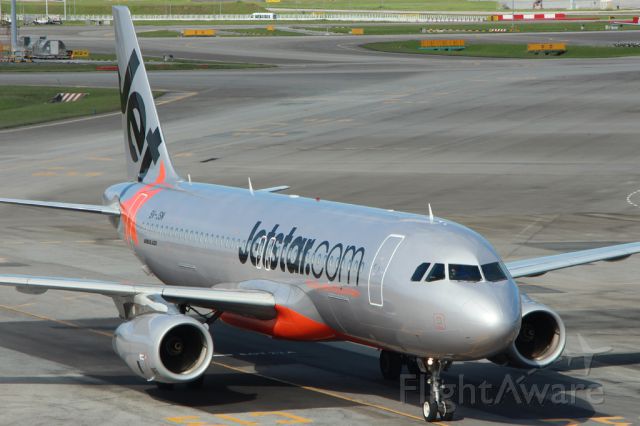 9V-JSM — - Close-up shot of Jetstar Asia's A322 in new livery.