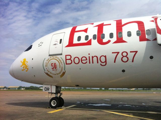 Boeing 787-8 — - Ethiopian Airlines 787 on the apron at Accra, Ghana.   