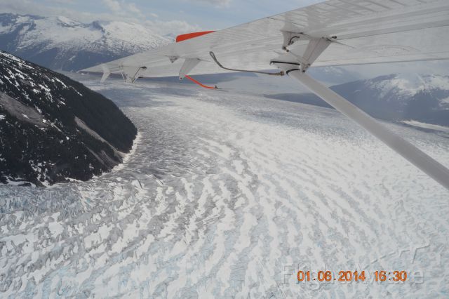 De Havilland Canada DHC-3 Otter (N753AK) - Flying over the Taku Glacier.