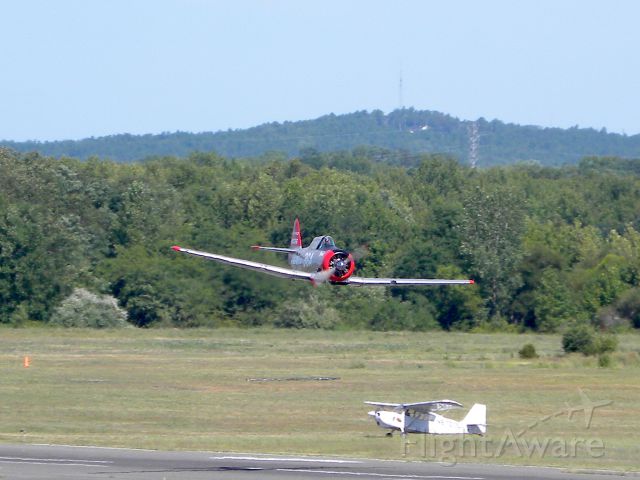 N25KP — - N25KP, a T6 Texan doing a flyby at KBLM