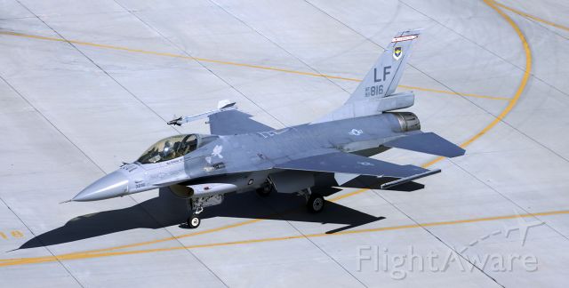 Lockheed F-16 Fighting Falcon (93-0816) - United States Air Force / Republic of Taiwanbr /21st Fighter Squadron "Gamblers" General Dynamics F-16A/B Fighting Falcon (93-816)br /56th Operations Groupbr /Luke AFB, Arizonabr /br /Visiting Viper taxiing to parking.