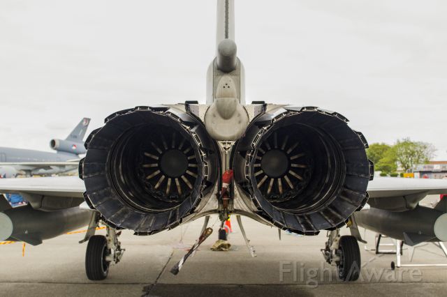 EUROFIGHTER Typhoon (GLA320) - The business end of an Royal Air Force Eurofighter FGR.4 Tail Number 320 /GLA320