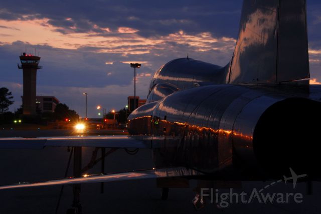 Northrop T-38 Talon — - A n Air Force T-38 rests in the evening after a full day of work teaching our service men and women to fight in the sky for our freedom.  Sitting at Huntsville, AL.  Photo copyright: BlakeMathis.com