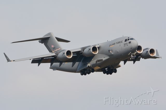 Boeing Globemaster III (05-5143) - My buddy DJ landing the C17 at Wright Patt after some low level flying!