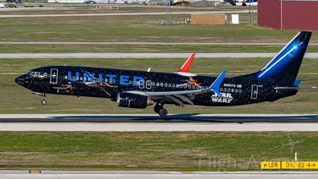 Boeing 737-800 (N36272) - The Star Wars livery arriving 31L. What an amazing looking special!!!br /2/27/20