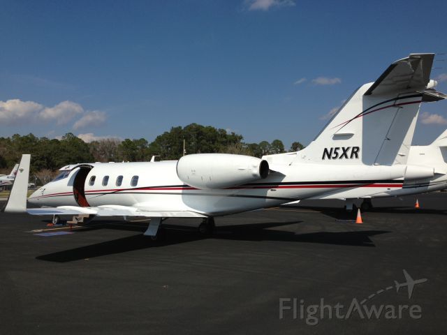 Learjet 55 (N5XR) - Melmik Aviation LearJet 55 @ Gainsville Regional Airport - Awaiting Guest