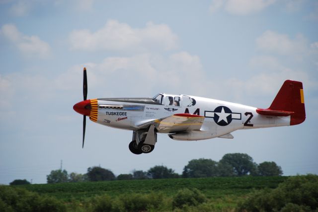 SAI61429 — - The P-51C just taking off for his routine at Fly Iowa 2019.