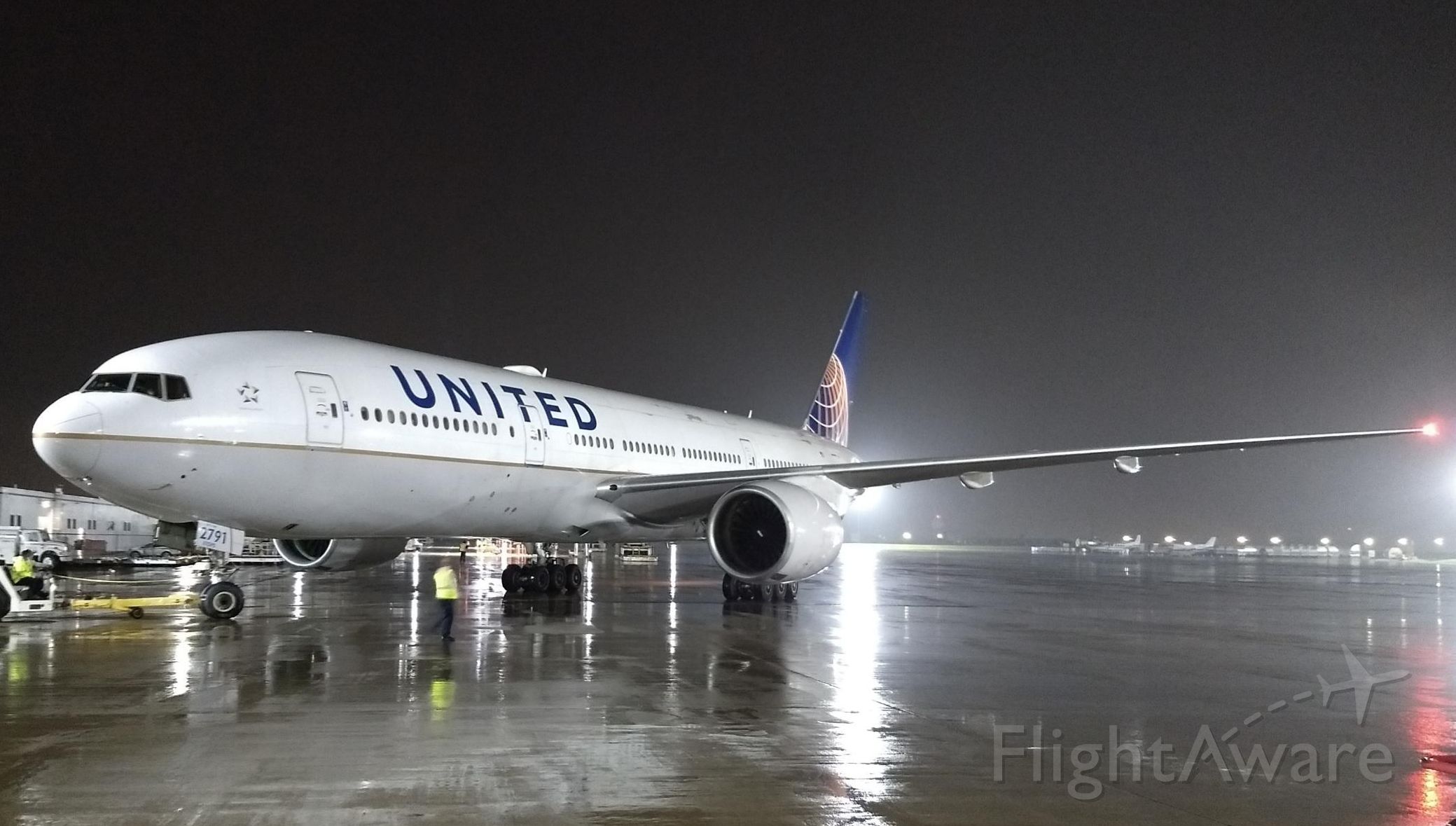 Boeing 777-200 (N791UA) - ******SELECT FULL FOR HD******br /br /br /br /br /br /Night shot of the Kansas City Chief's charter 777-200 at Buffalo, NY!br /br /br /br /br /br /******SELECT FULL FOR HD******