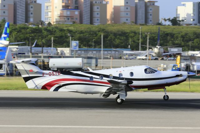 F-OSTB — - St Barths Executive Pilatus12 F-OSTB landing at TNCM St Maarten 
