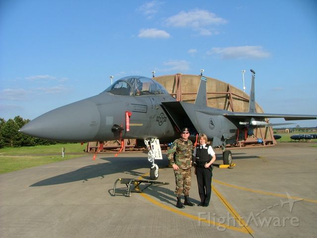 McDonnell Douglas F-15 Eagle — - My Sister many years ago visiting  RAF Mildenhall or Lakenheath.