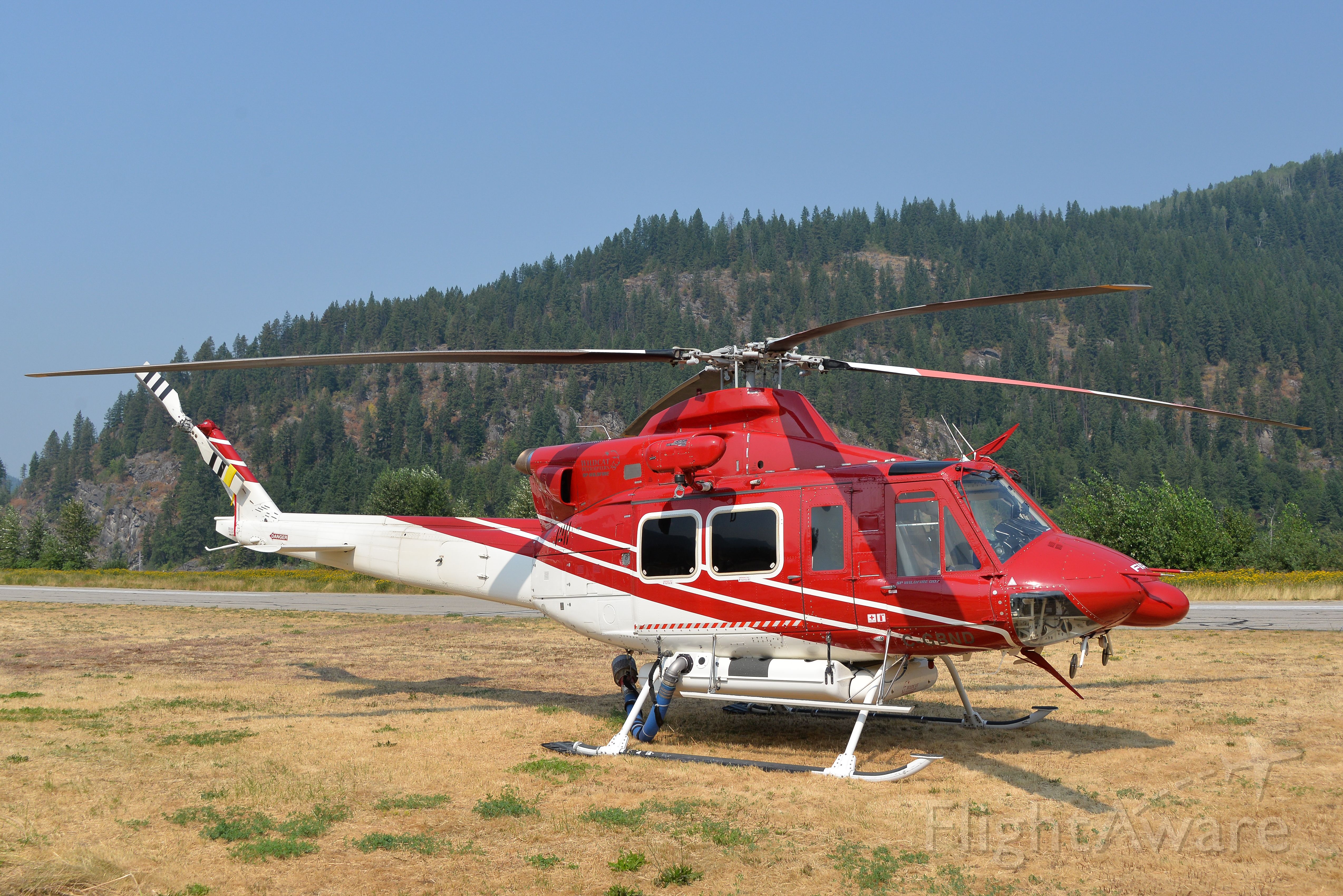 Bell 412 (C-GBND) - Wildcat Helicopters Bell 412SP spotted at CZNL during the 2017 wildfire season.