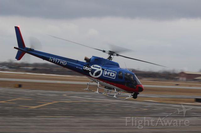 N117HD — - This is ABC News Copter 7 with its HD camera taking off from Gary Regional Airport. 