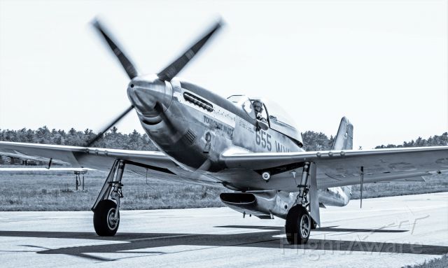 North American P-51 Mustang (NL551CF) - TF51-D on the taxi way at PYM.