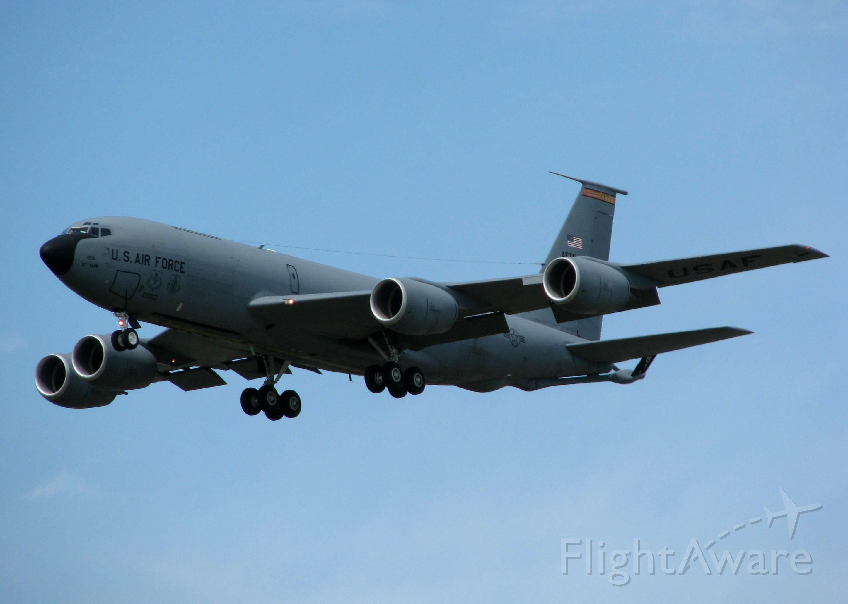 Boeing C-135B Stratolifter (57-1506) - KC-135 landing at Barksdale Air Force Base.