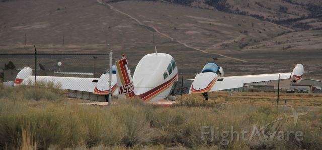 Cessna 310 (N566S) - Parked in Ely, NV , awaiting engines and some TLC.