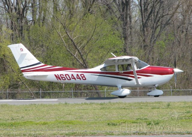 Cessna Skylane (N60448) - Starting to roll down runway 14 at the Shreveport Downtown airport.