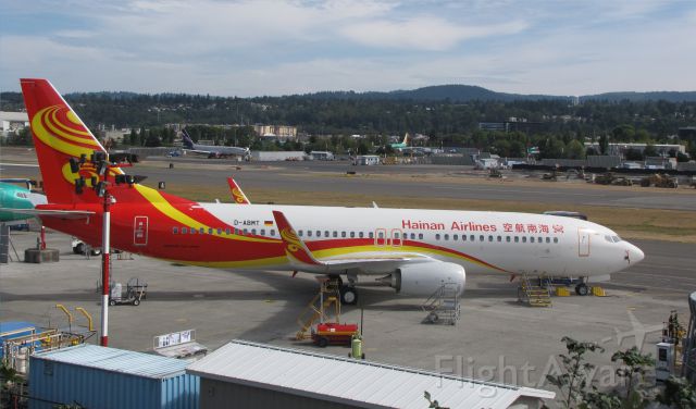 Boeing 737-800 (D-ABMT) - Brand New Hainan Airlines line-up at Boeing 737 plant at Renton WAbr /Watch some full livery herebr /a rel=nofollow href=http://www.youtube.com/user/OwnsGermanyhttp://www.youtube.com/user/OwnsGermany/a