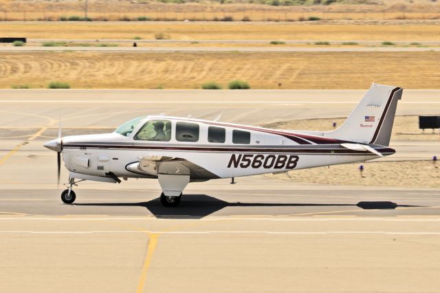 Beechcraft Bonanza (36) Turbo (N560BB) - Beech B36TC Beechcraft Bonanza at Livermore Municipal Airport, CA. August 2021.