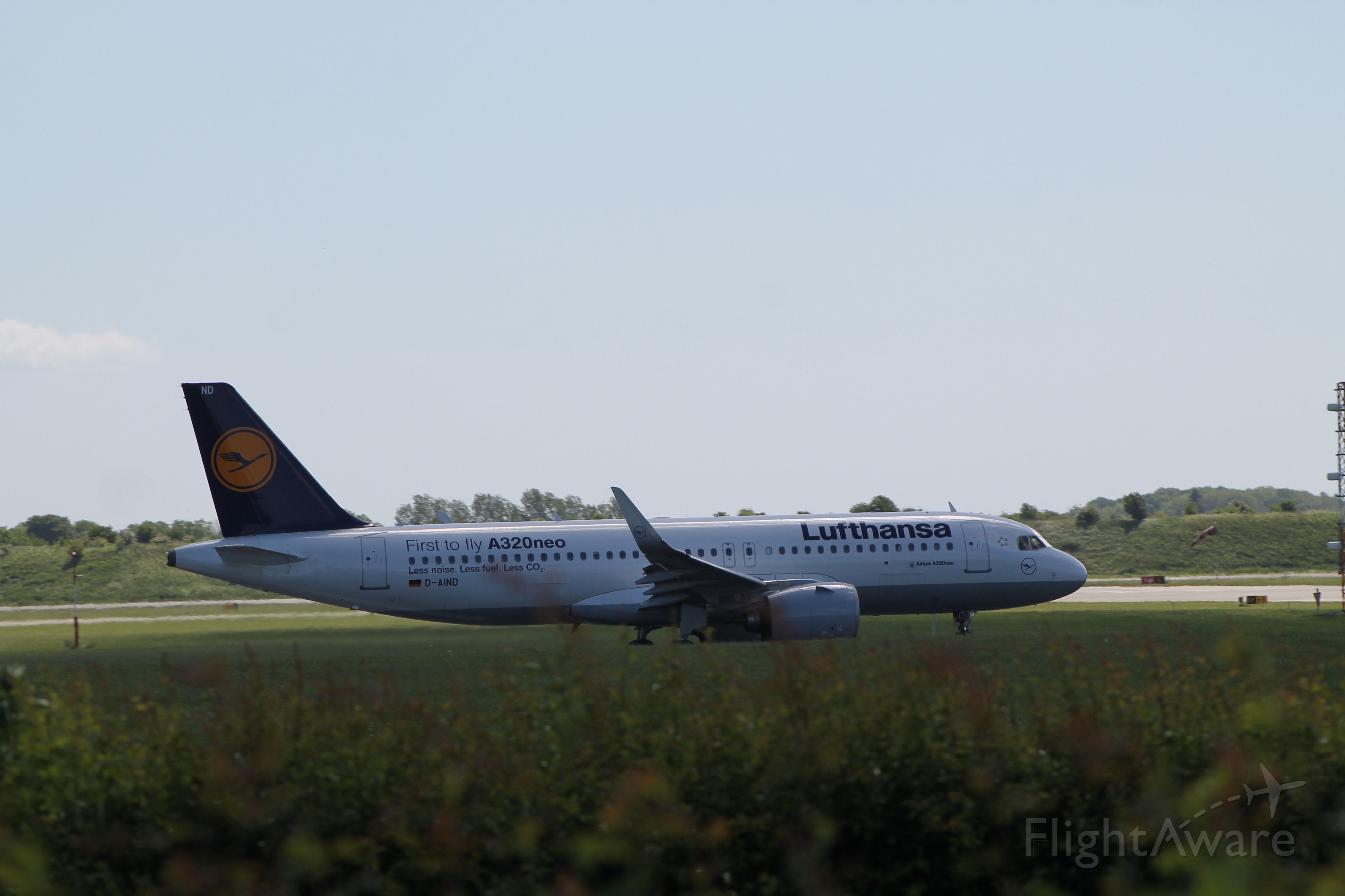 Airbus A320 (D-AIND) - did some spotting at Flyvergrillen located on the airport perimeter while getting a bite to eat