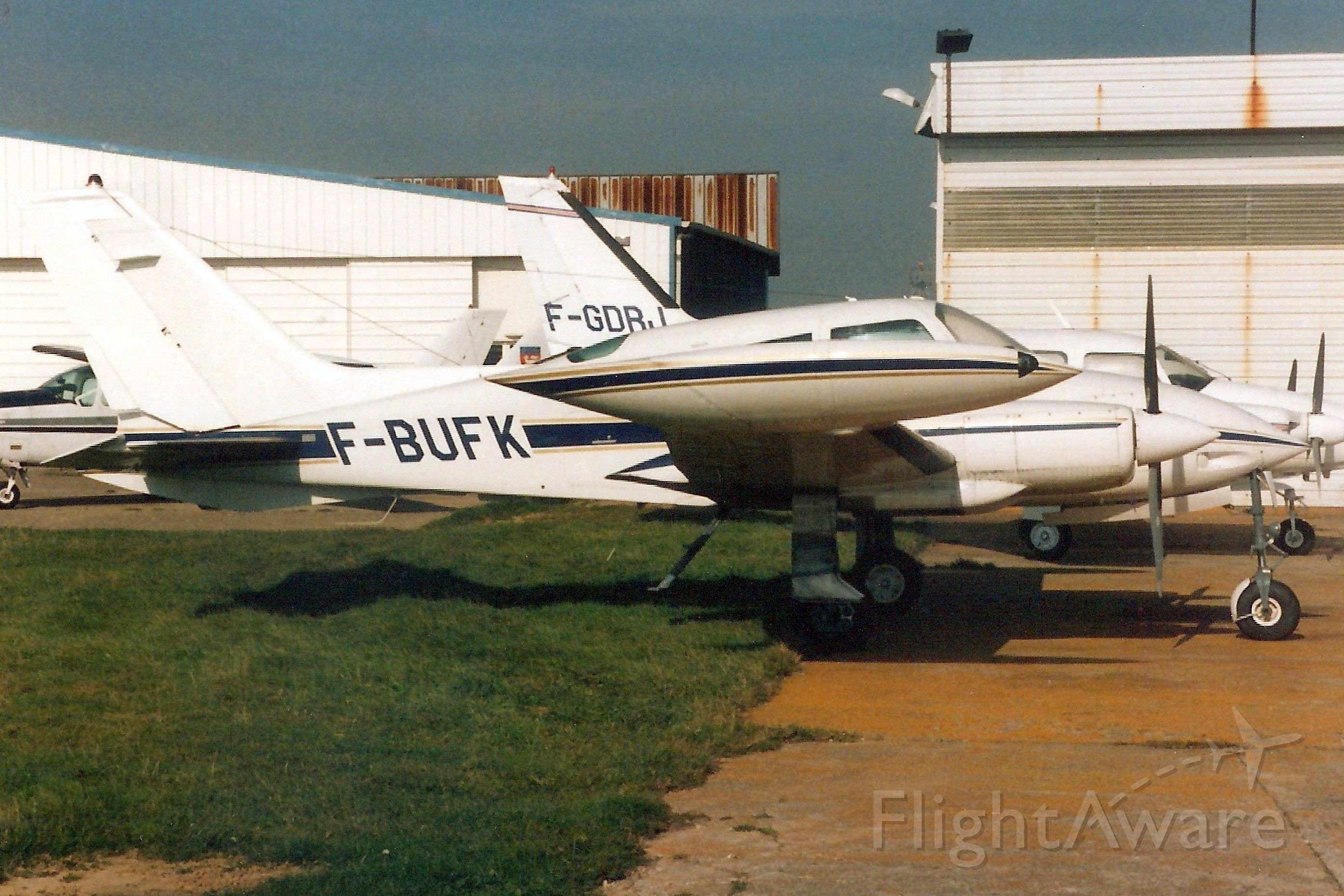 Cessna 310 (F-BUFK) - Seen here on 17-Oct-94.br /br /Exported to Togo 6-Sep-00 as 5V-TTC.
