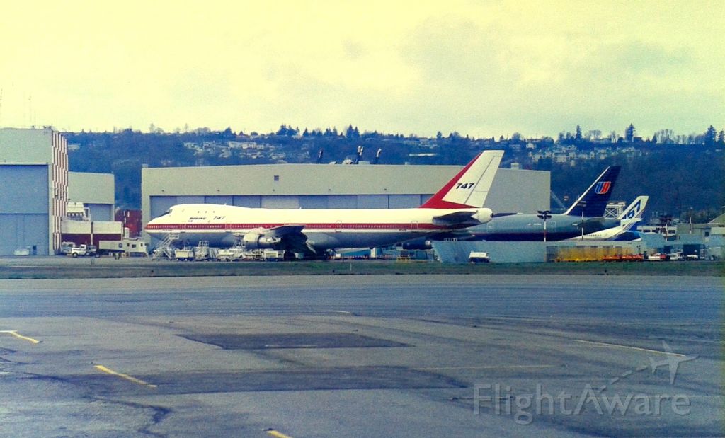 BOEING 747-100 (N7470) - KBFI - touring my old hometown and neighborhood( I lived directly behind the camera and up on the hill pre 1964) and how I missed so much at BFI when we moved away to CA in the1960s. When dad moved back to Everett in late 1980s, Id visit 3x a year - and scope the airports out for a week............this photo taken probably late 1990s. tv