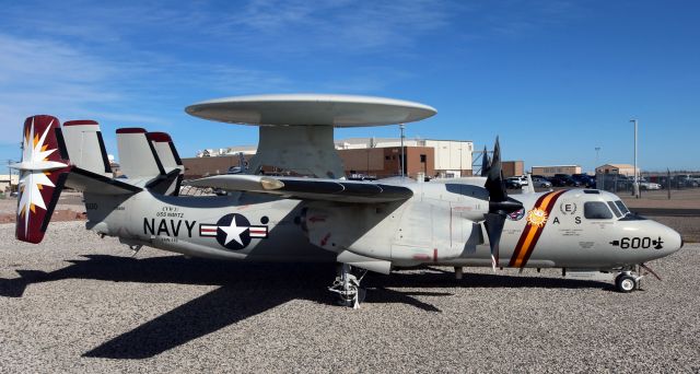 15-9496 — - Northrop Grumman E-2C "Hawkeye" (159496)br /Painted as the colorbird of VAW-116 (Airborne Command and Control Squadron One Sixteen) "Sun Kings"br /Pt. Mugu, CA  // Deployed on USS Nimitzbr /On static display in the NAS Fallon air park.