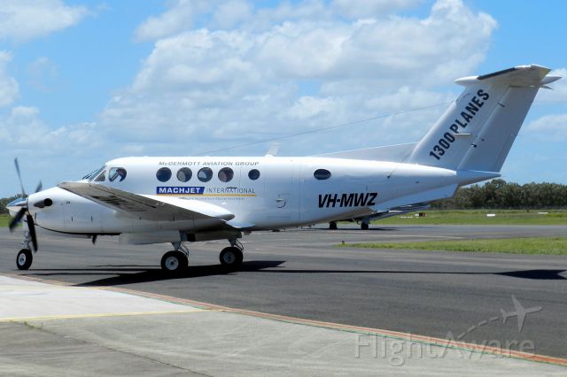Beechcraft Super King Air 200 (VH-MWZ) - Machjet International Beech B200 King Air at Sunshine Coast Airport
