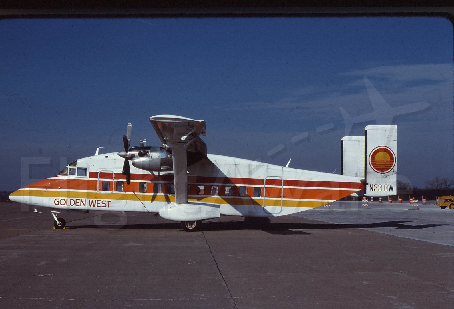 IAI 1124 Westwind (N331GW) - Golden West 26 Nov 84  I flew on this aircraft on GQ831 from ONT to LAX