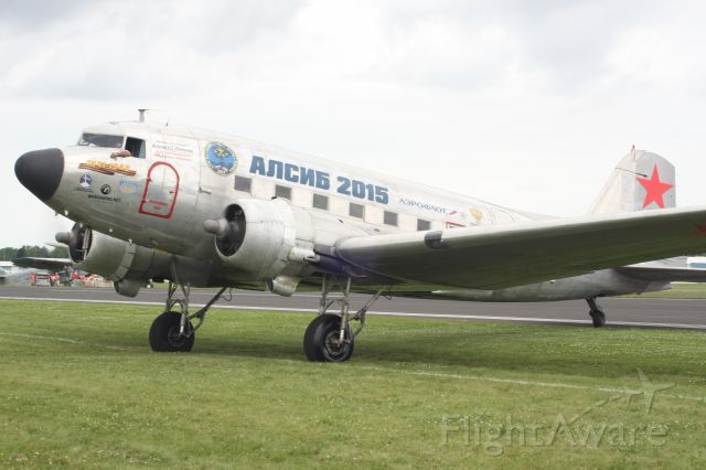Douglas DC-3 (N4550J) - DC-3 with Russkie ID at EAA Oshkosh 2015.