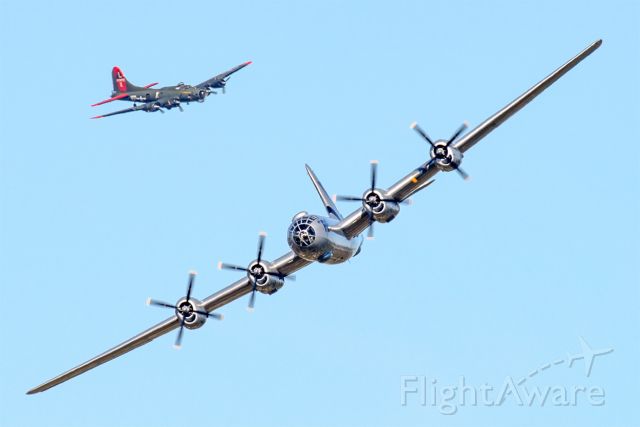 Boeing B-29 Superfortress (N529B) - Commemorative Air Force heavy metal rounding the corner at the 2019 Wings Over Dallas WWII Air Show.