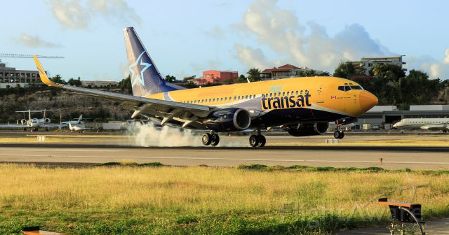 Boeing 737-700 (C-GTQP) - Air Transat on their return flight back to St Maarten. 22/12/2018 