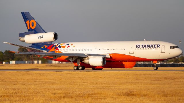 McDonnell Douglas DC-10 (N603AX) - Tanker 914 with her 'Chili Nacho' paint heading out to the Dixie Fire.