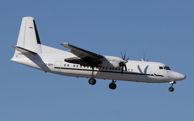 Fokker Maritime Enforcer (SX-BRM) - Landing on rwy 01L. Operating for Flyglinjen.