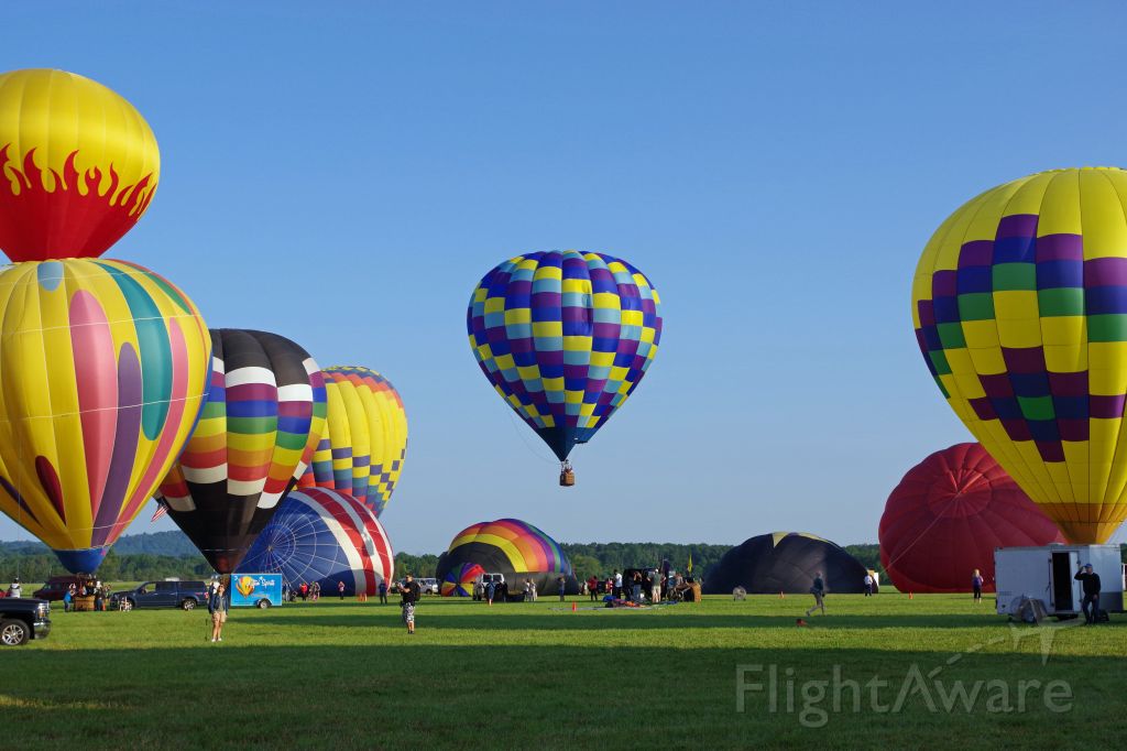Unknown/Generic Balloon — - SOLBERG AIRPORT-READINGTON, NEW JERSEY, USA-JULY 24, 2021: Seen at the 2021 New Jersey Lottery Festival of Ballooning were these colorful hot air balloons.