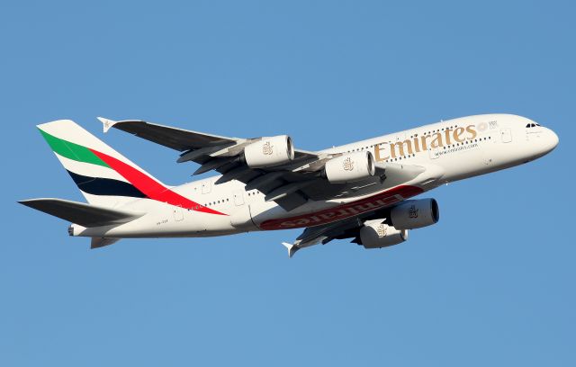 Airbus A380-800 (A6-EDP) - Climbing From Rwy 34L