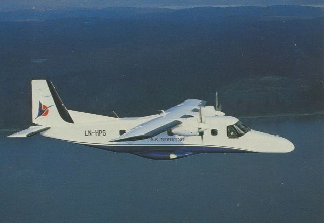 Fairchild Dornier 228 (LN-HPG) - scanned from postcardbr /norving