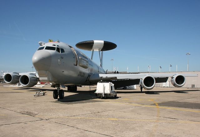 — — - The French Air Force E-3F AWACS Boing presented statically at Paris Le Bourget Air Show in June 2011.