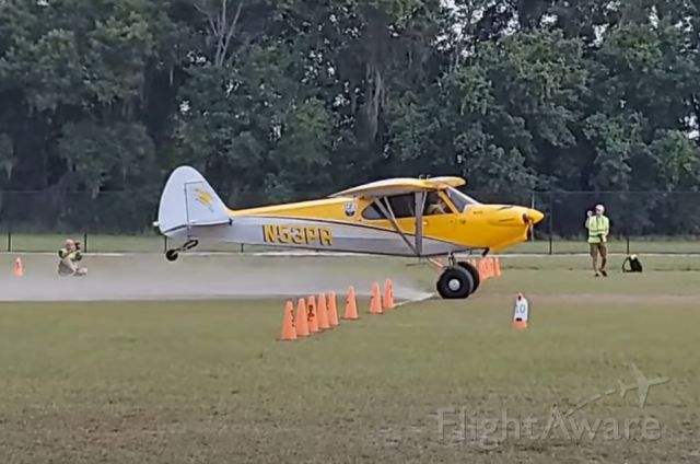 Piper L-21 Super Cub (N53PR) - Juan Browne 'Blancolirio' screen shotbr /"18 year old Jayden dominating the scene at Sun N Fun 2021"br /Safer than the mask