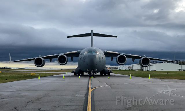 Boeing Globemaster III (06-6167) - Awaiting repairs after Mike Pence visit to the upstate. 