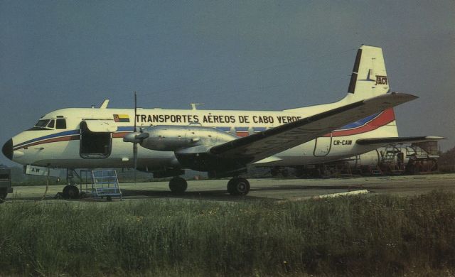 Hawker Siddeley HS-748 (CR-CAW) - scanned from postcardbr /transportes aereos de cabo verde