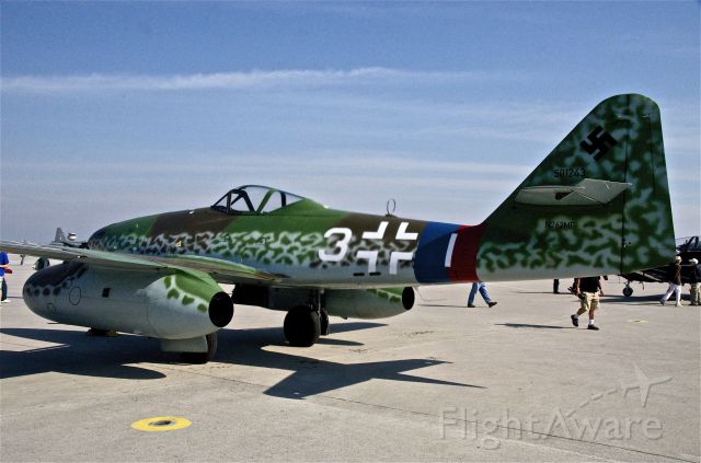 Experimental 200kts (N262MF) - Messerschmitt Me 262 Schwalbe ("Swallow") on view in the morning before afternoon flight display Hamilton Airshow, June 2013.