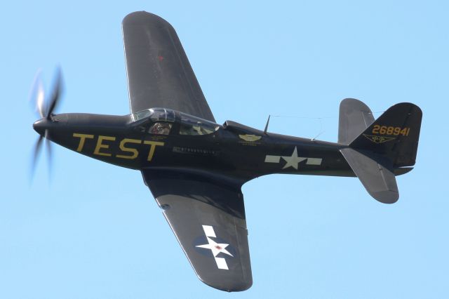 Bell Kingcobra (NX191H) - CAF Dixie Wings Bell P-63A Kingcobra flying at The Greatest Show on Turf 2018 in Geneseo, NY