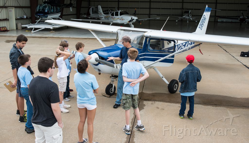 Cessna 152 (N25497) - I was teaching a class on how and why you do a preflight to kids interested in flying held in the summer by the Tyler Historical Aviation Memorial Museum based at the old terminal at KTYR.